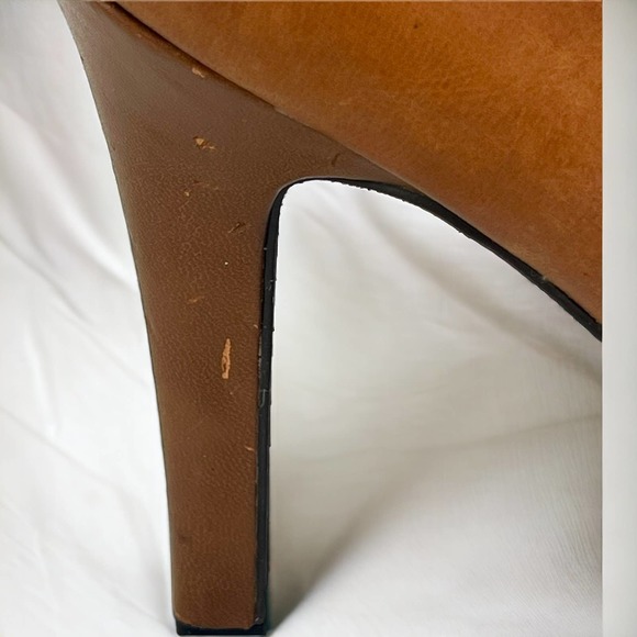 Jessica Simpson Womens Brown Leather Booties High Back Size 9 - Picture 4 of 13